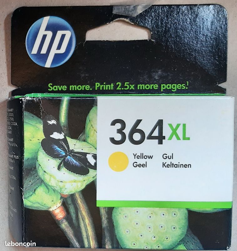 Cartouche jet d'encre HP 364XL Jaune (image 1)