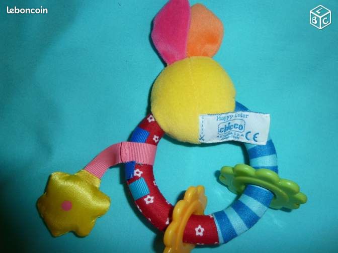 Hochet lapin chicco coloré - Jouet 1premier âge (image 2)