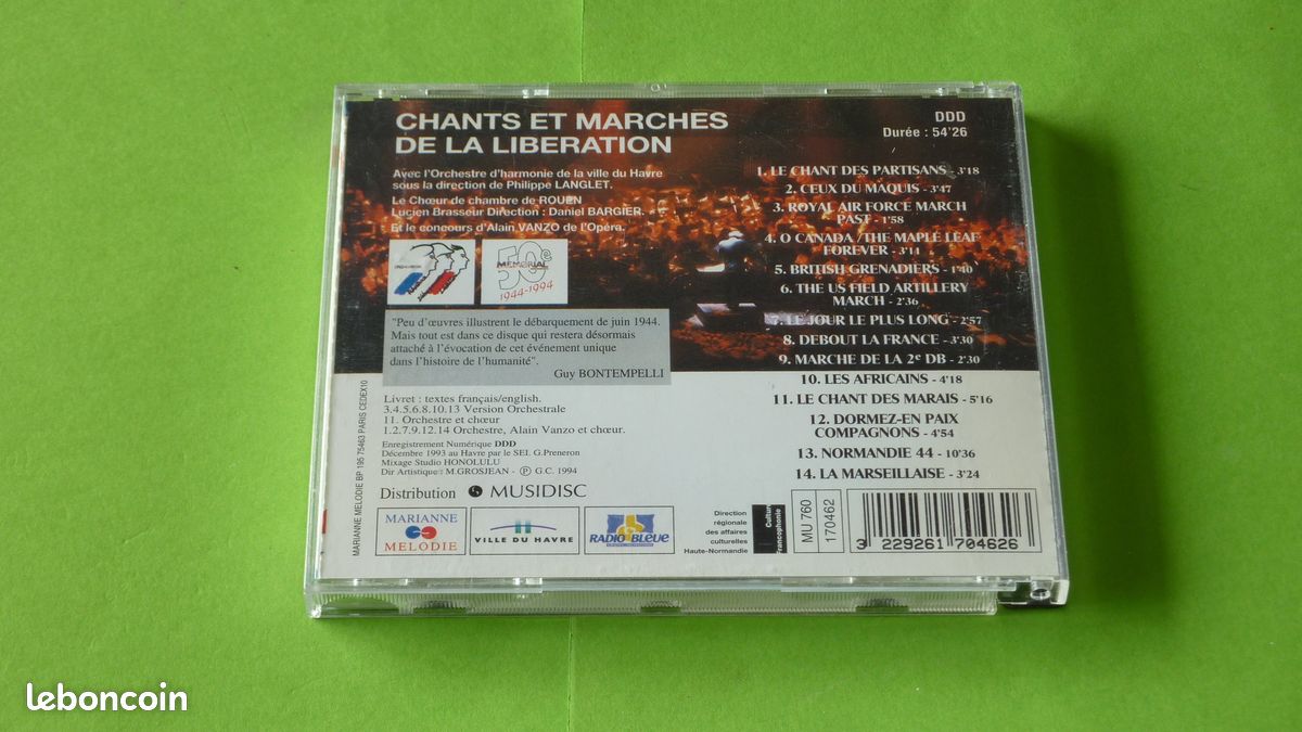 CD / chants et marches de la libération (image 2)