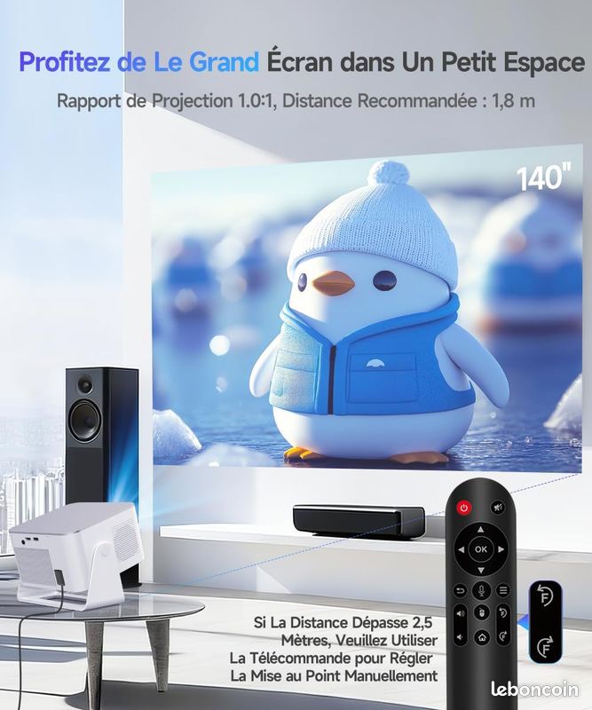 Portable Videoprojecteur 4k, Mini Projecteur Video, Retroprojecteur