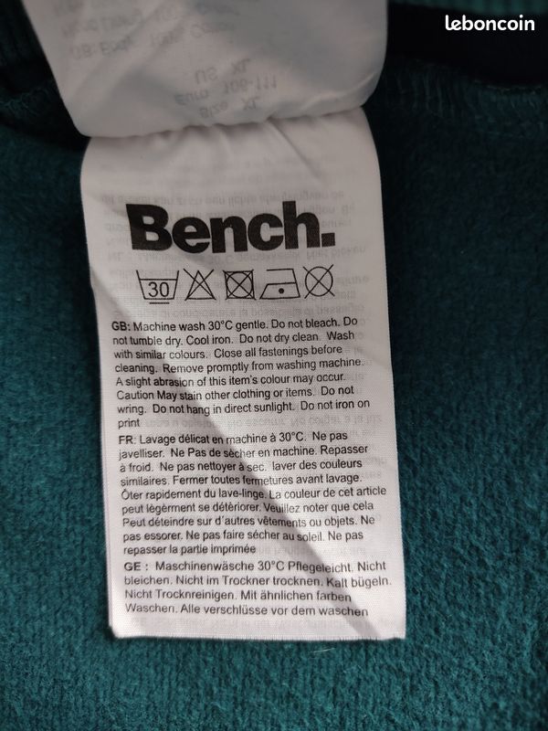 Sweat à capuche mixte BENCH Taille XL TBE (image 5)
