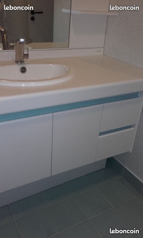 Ensemble de meubles de salle de bain sanyjura fabrication francaise 210 (image 1)