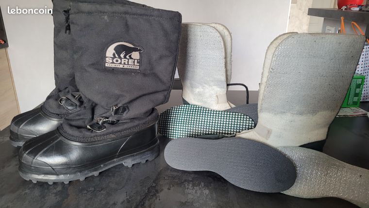Bottes De Chasse Vintage L.L.Bean - Coupe Basse, Taille 5M, Cuir Et Caoutchouc