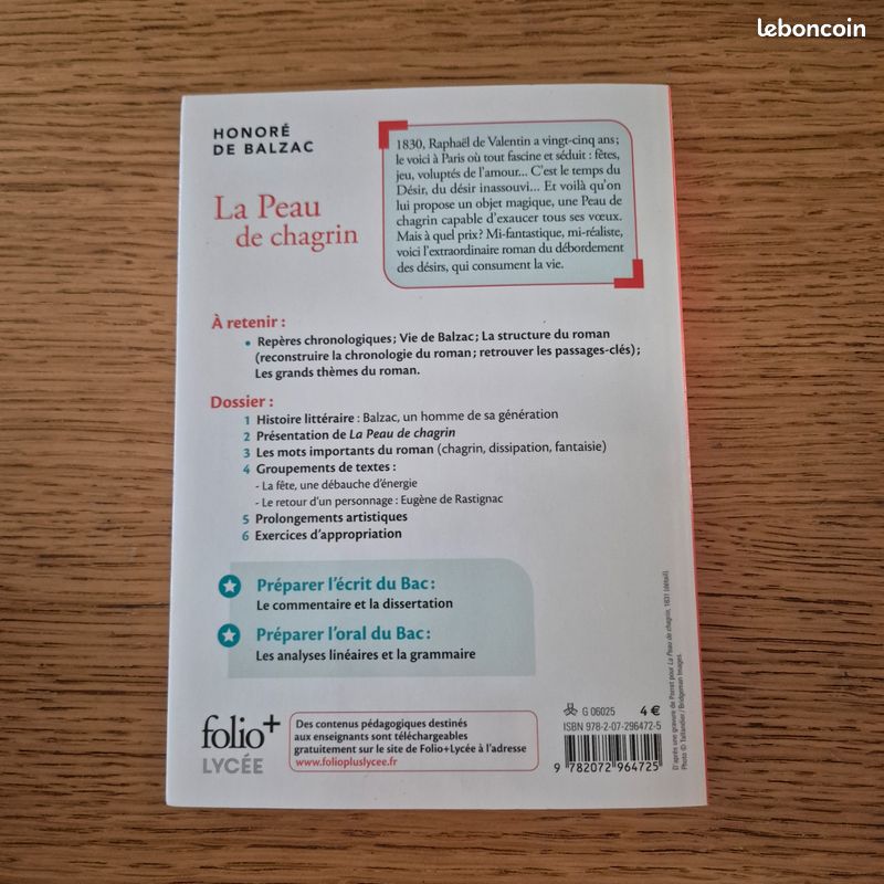 Livre La peau de chagrin Honoré de Balzac (image 2)