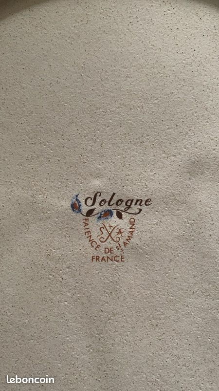 Lot de 6 assiettes à fondue SOLOGNE faïence de saint Amand France (image 5)
