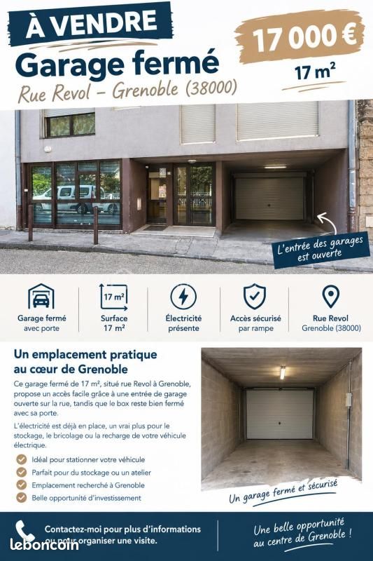 Parking 17 m² · à Grenoble · 17 m² · 17 000 €