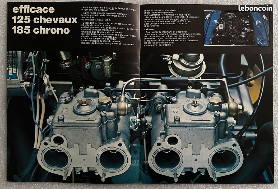 Prospectus Renault 12 + Version Gordini – Document Collector Original