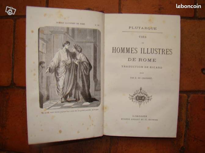 Ancien livre VIE DES HOMMES ILLUSTRES DE ROME (image 2)
