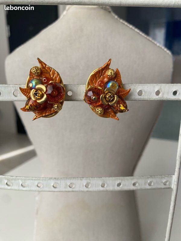 Boucles D'oreilles Vintage Clips - Imposantes, Occasion, Pour Un Look Rétro Audacieux