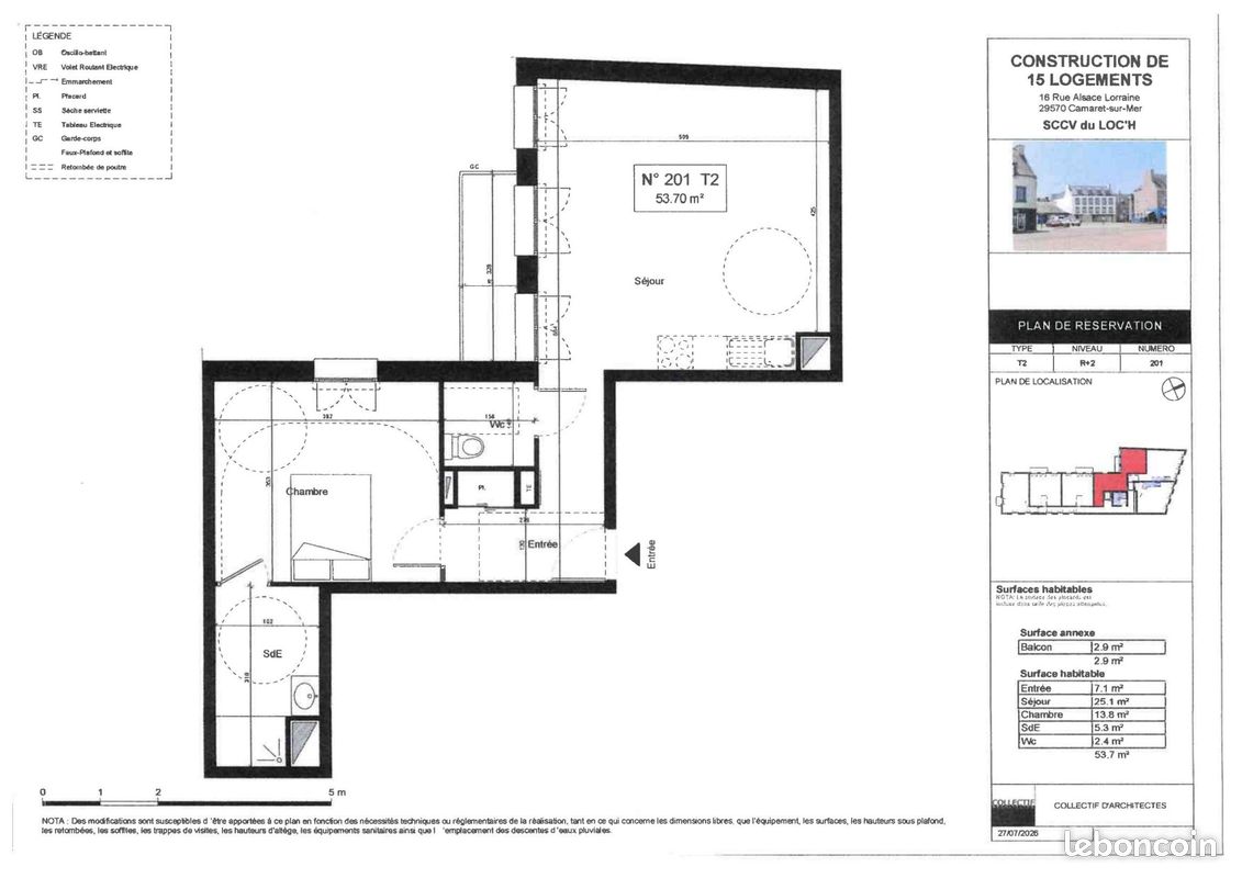 Appartement 2 pièces 54 m² · à Camaret-sur-Mer · 54 m² · 248 768 €