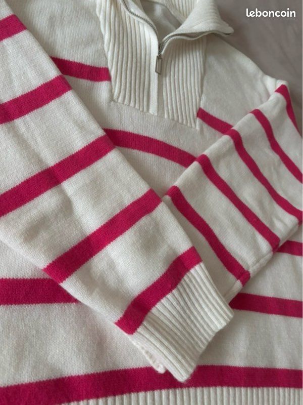 Pull RJ Classics Rose Soleil équitation, Taille LG, Avec Zip