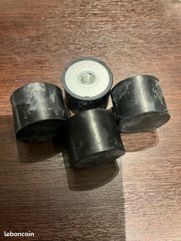 Supports Anti-vibration Caoutchouc M10 - Lot De 4 - Pour Compresseur, Moteur, Pompe - Réduction Bruit