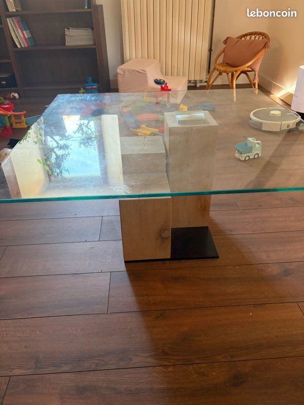Table basse en verre (image 1)