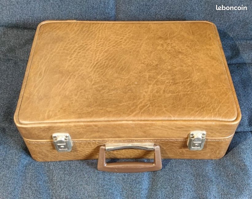 Petite valise Vintage Cuir marron (image 4)