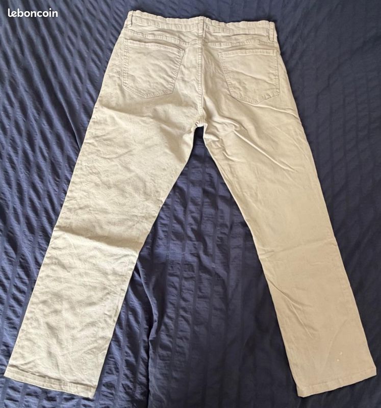 Pantalon droit stretch homme Taille 48 Neuf Beige Vêtements