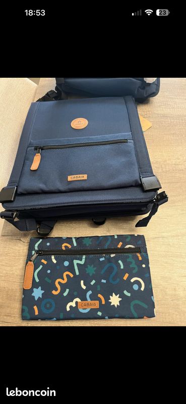 Cartable cabaia bleu neuf (image 1)