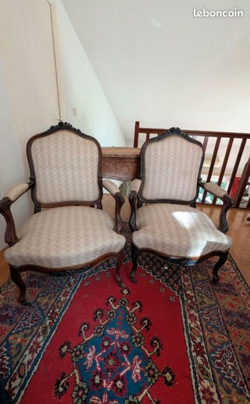 Lot de 3 fauteuils acajou NAPOLEON III (image 5)