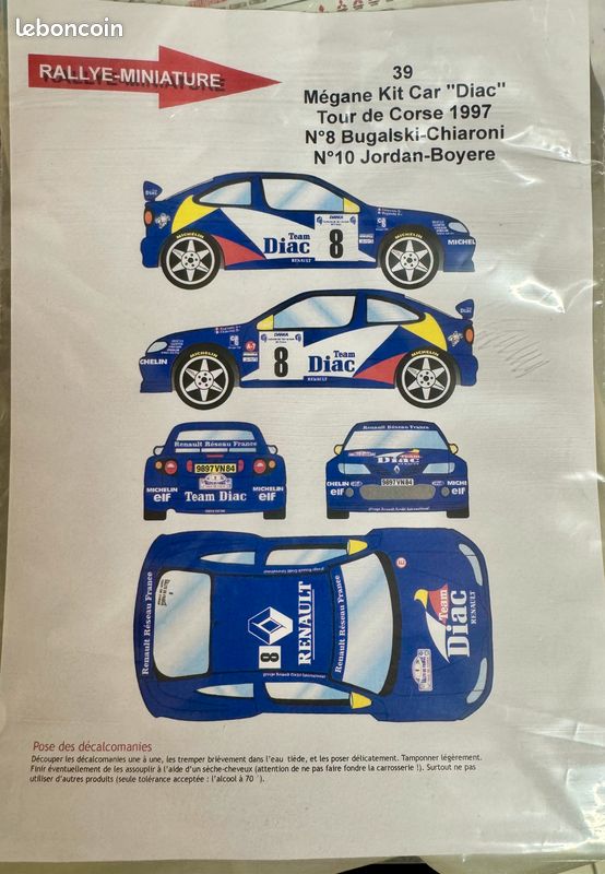 Kit déco RENAULT MEGANE DIAC 1996 - Stickers auto