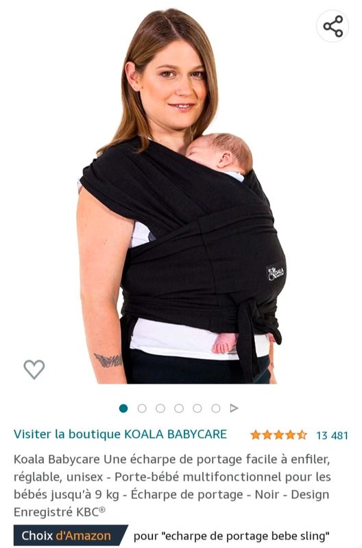 Koala Babycare® Echarpe de portage Anthracite