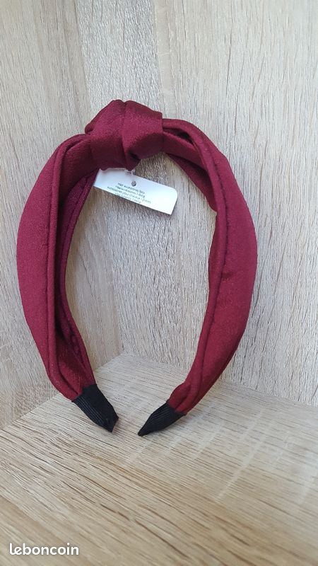 Serre-tête couleur bordeaux (image 2)