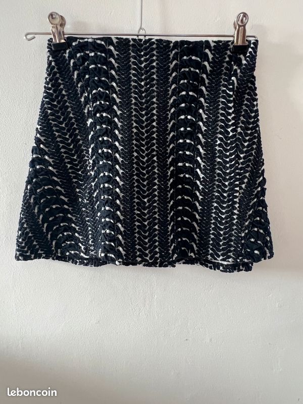 Jupe bleu marine Zara (image 2)