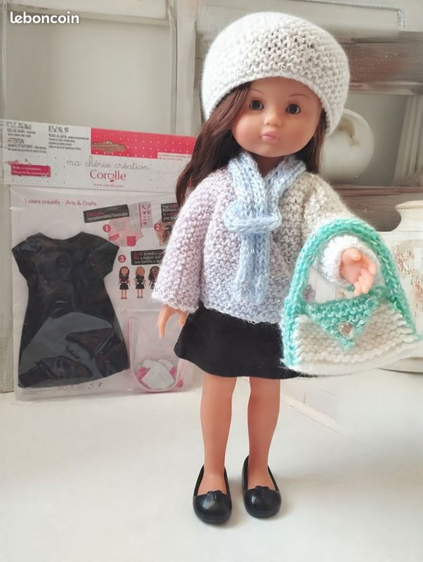 Robe Avec Sac Pour Poupée 38-40 Cm - Vêtement Neuf N°27