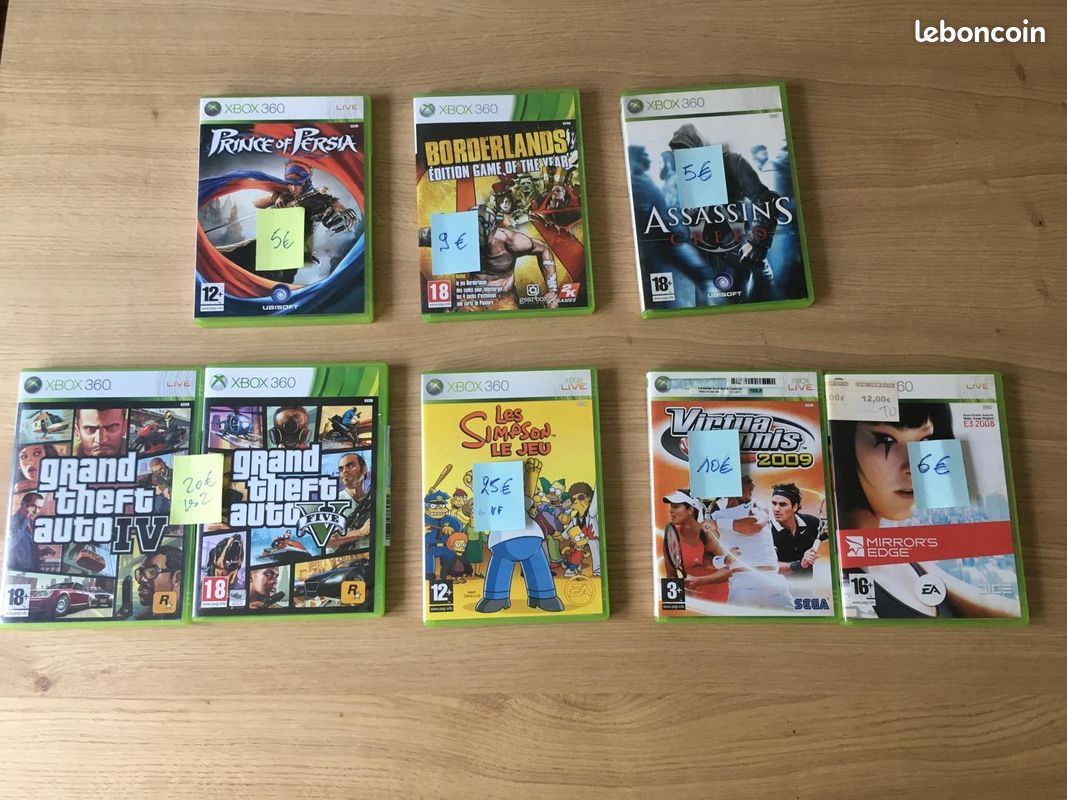 Lot De Jeux Xbox 360 – GTA 4 Inclus – Très Bon état – Boîtier Et Manuel Fournis