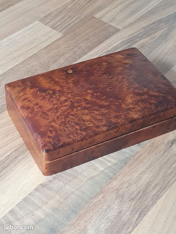 Boite loupe bois ancienne marqueterie (image 2)