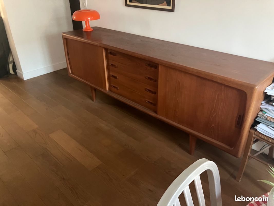 Enfilade danoise vintage en teck Hensen signée (image 5)