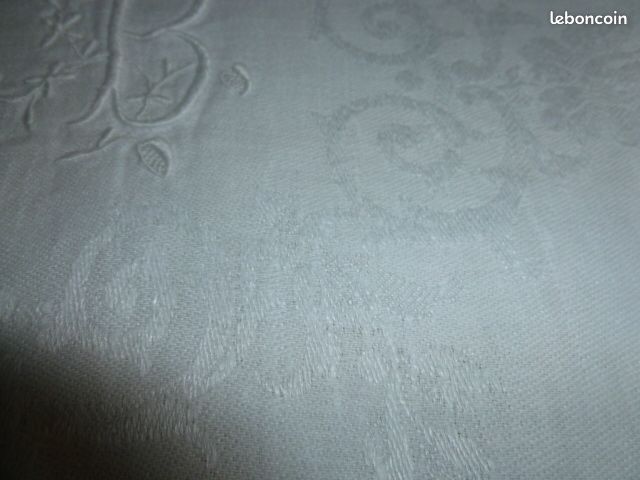 6 anciennes serviettes de table brodées monogrammes JB (image 5)