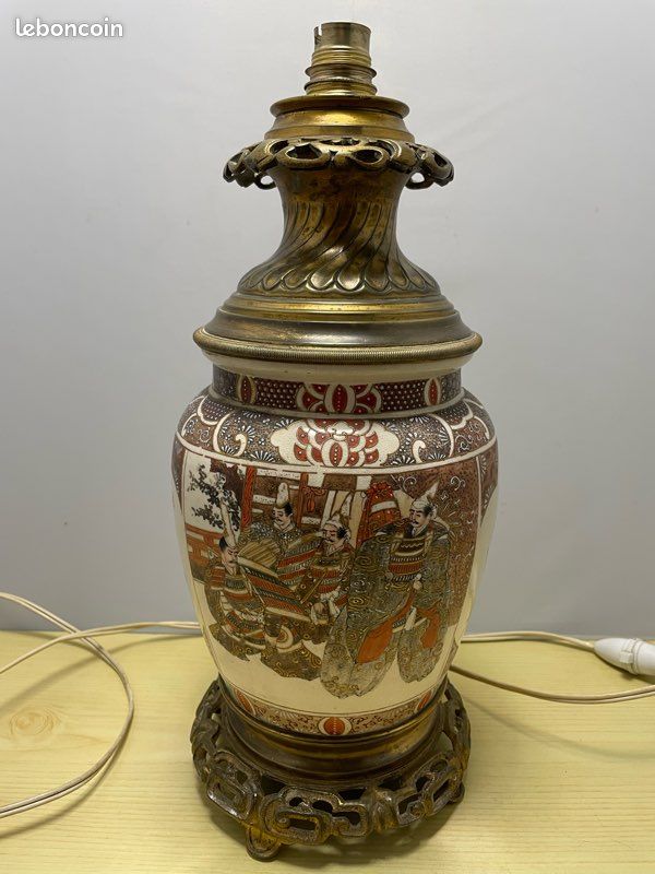 Lampe porcelaine ancienne Satsuma (image 6)
