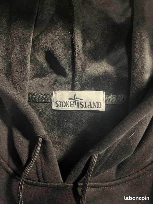 Pull à capuche noir stone Island Vêtements