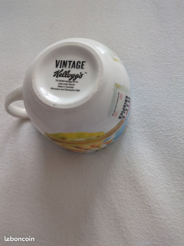 Lot bol 2 ances oreilles Kellogg's 2019 smacks + tasse mug miel pop's céréales - Arts de la table