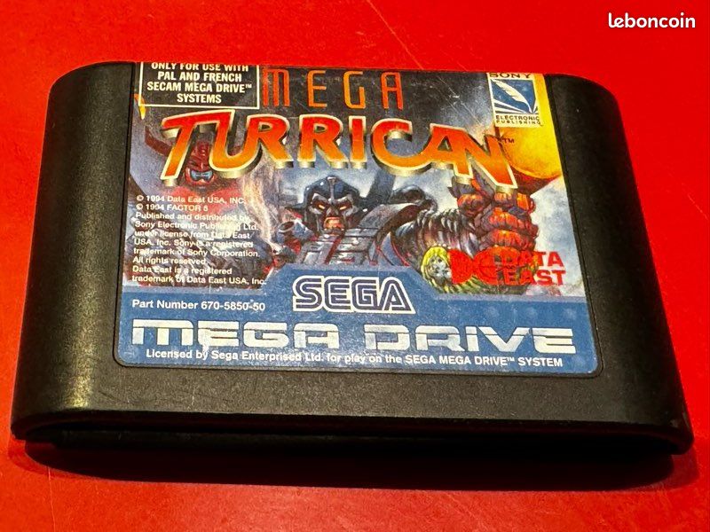 Mega Turrican Sega Megasrive 1993 og cartouche seul (image 1)