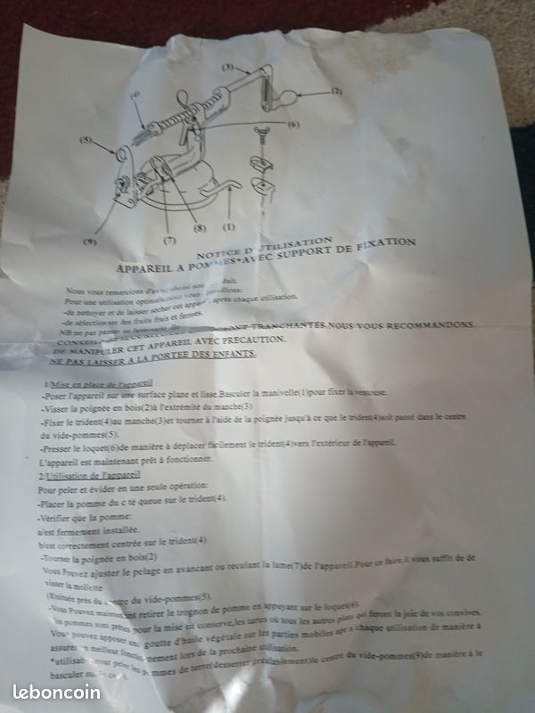 Éplucheur / coupe-pommes manuel à (image 3)