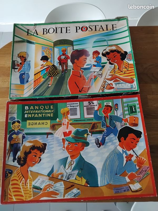 2 Jeux / jouets de 1962 la Banque Internationale Enfantine et la Boîte Postale (image 1)