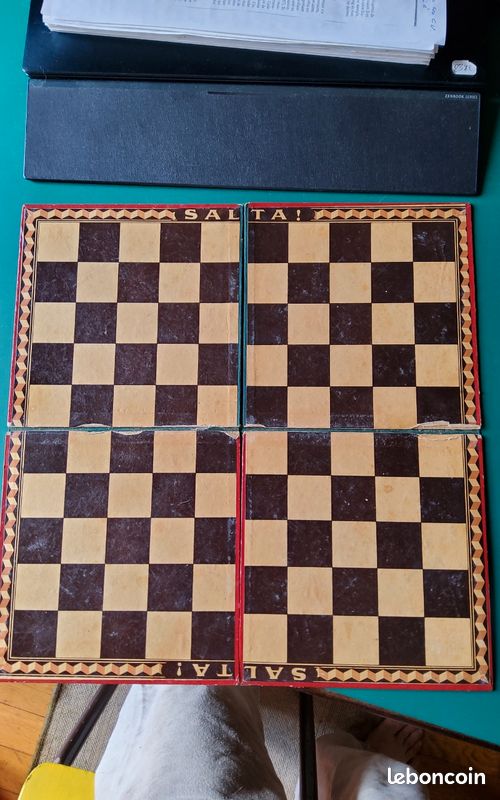 Jeu de dames pliant avec ses pions (image 2)