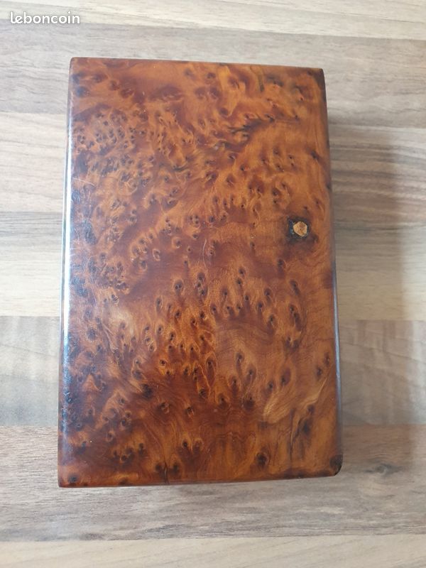 Boite loupe bois ancienne marqueterie (image 7)