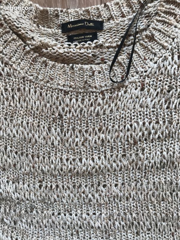 Pull doré Massimo Dutti taille 38 (M) (image 2)