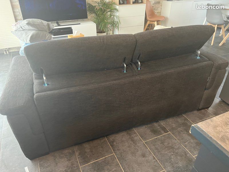 Canapé convertible cuir center (image 4)
