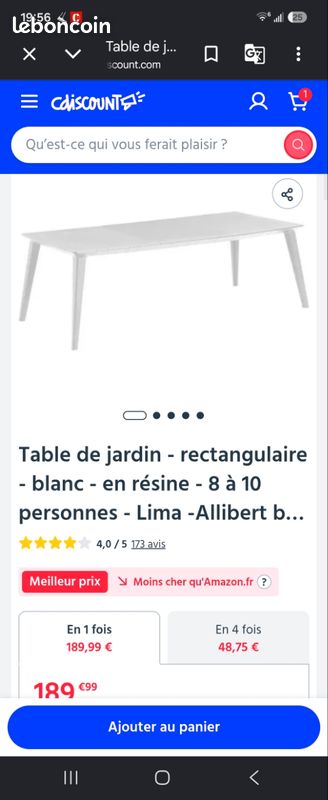 Table de jardin (image 7)