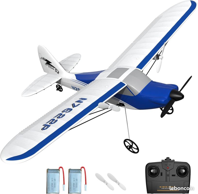 Top Race Avion Télécommandé F4U Corsair – Prêt à Voler, 4 Canaux, Gyroscope 6 Axes, Portée 90 M, Pour Débutants Et Experts