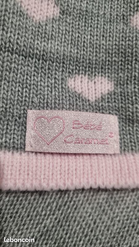 Robe Fille Bébé Caramel Gris et Rose 6 mois (image 4)