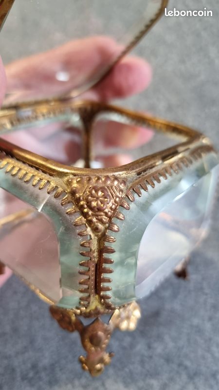 Coffret à Bijoux Napoléon Avec Verre Biseauté - Vintage, Matière Verre, Rangement élégant