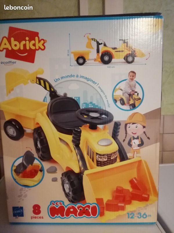 Porteur tractopelle et remorque Jeux Jouets