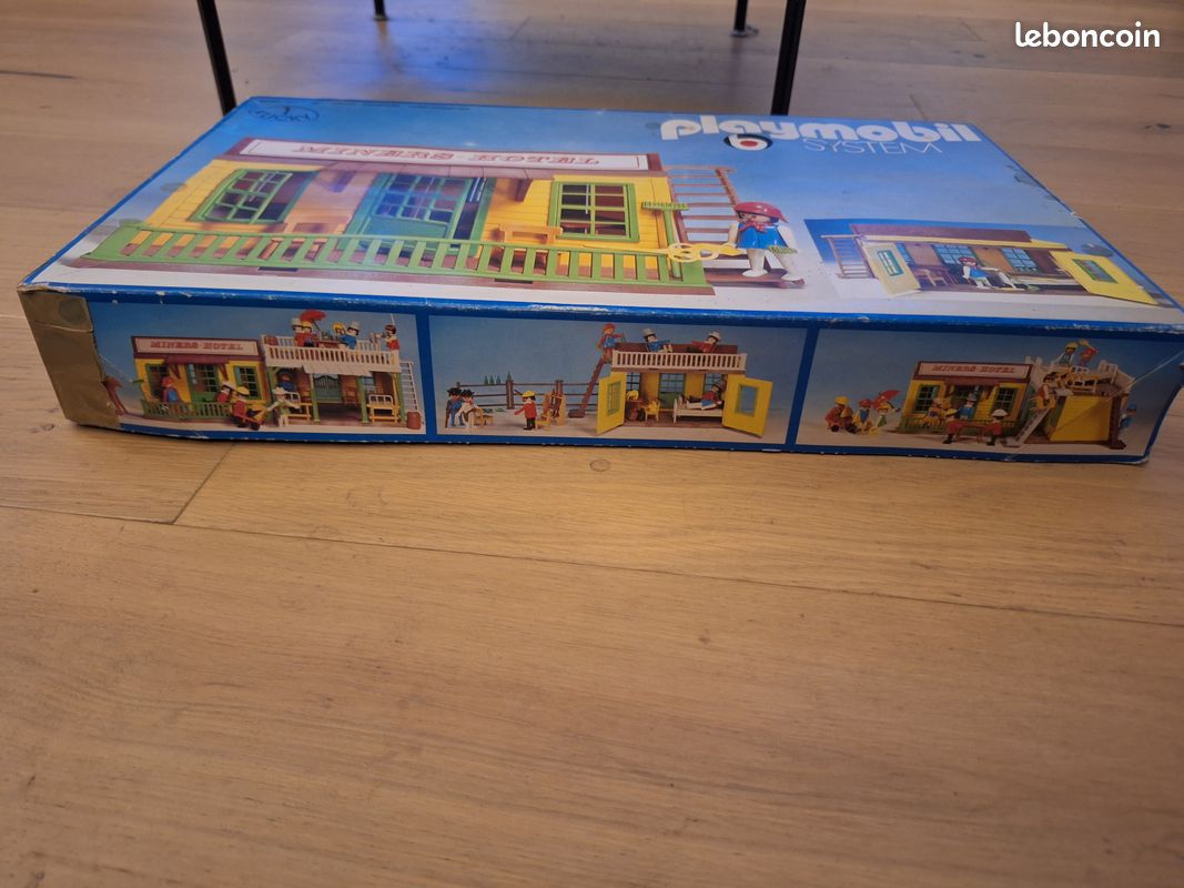Playmobil Hôtel Des Mineurs 3426, Maison Western Vintage Avec Boîte Et Klicky