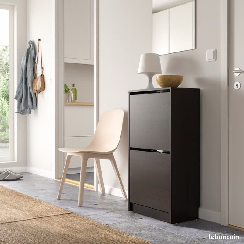 Armoire à chaussures IKEA BISSA – Comme neuve – Brun noir (image 2)