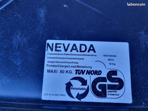 Coffre de toit NEVADA BLACK 450L MAZDA