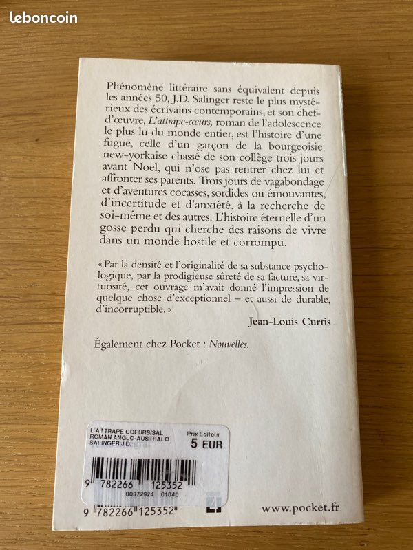 Livre « l’attrape-coeurs » J.D. Salinger (image 3)