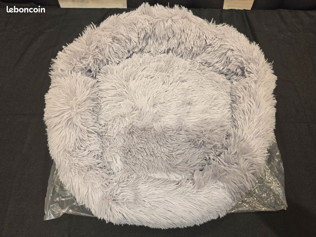 Coussin panier donut XL gris clair pour chien Neuf (image 4)